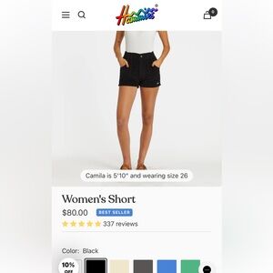 Hammies women’s shorts size 32 stretch corduroy SOLD OUT